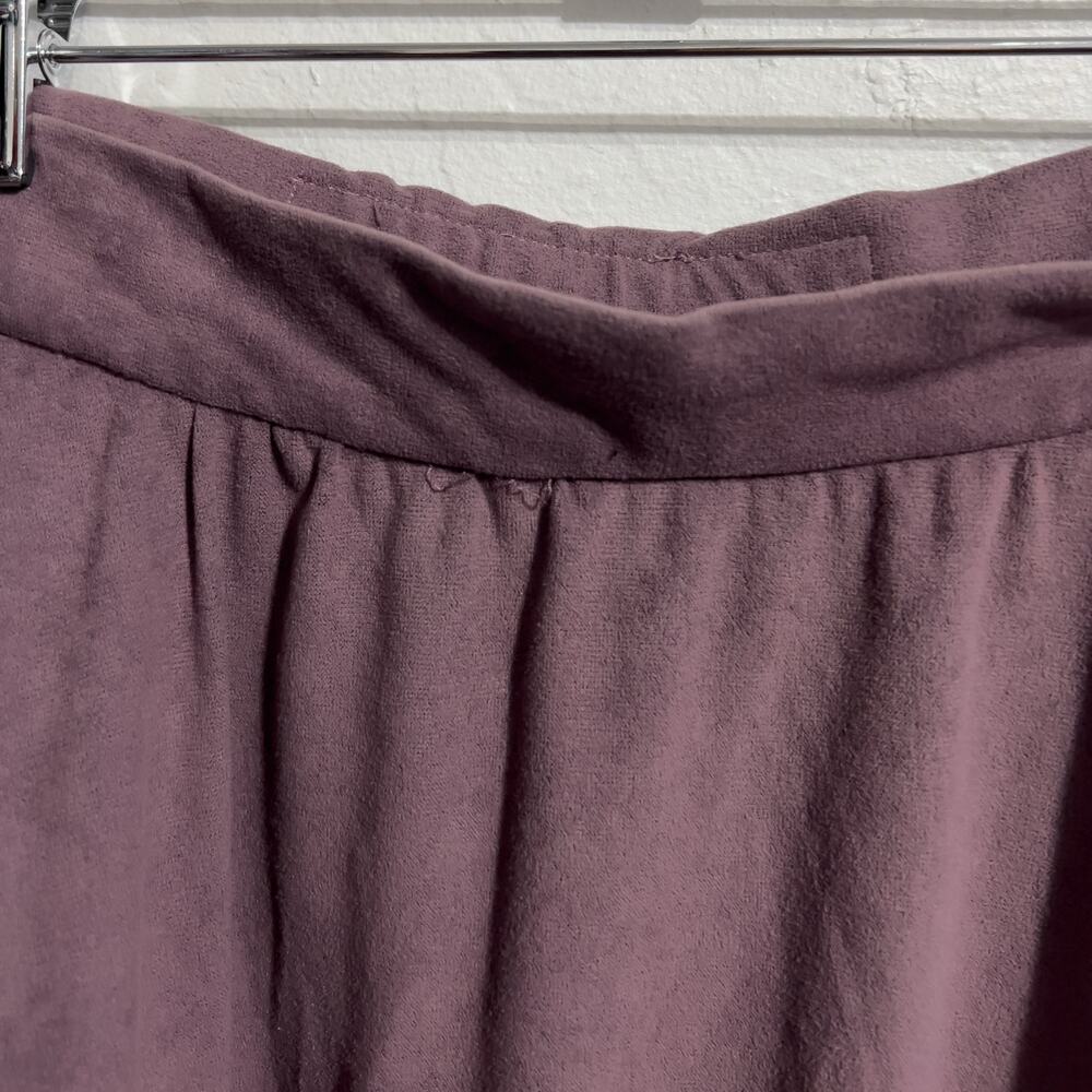 Vintage Skirt Small Medium Purple Plum Western Midi Tiered Faux Suede Festival - Picture 4 of 9